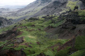 view from the top of mountain in iceland