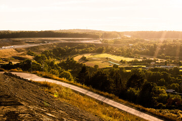 aerial view of highway