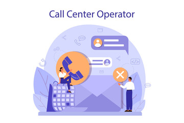 Call center or technical support concept. Idea of customer service