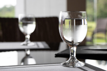Glasses of Water on Table