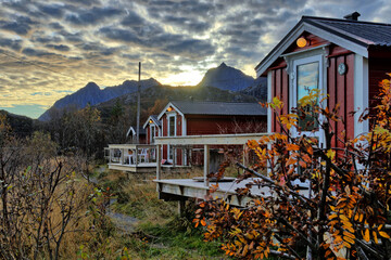 cabins in the sunset