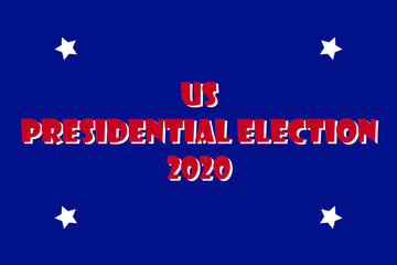 Obraz na płótnie Canvas United States of America Presidential Election 2020 vector illustration. USA Presidential Election 2020 banner background design. 2020 United States of America Presidential Election background design