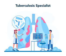 Tuberculosis specialist. Human pulmonary system. Idea of health