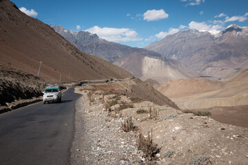 4x4 on the Road to Muktinath. Annapurna circuit.