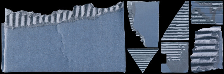 Close up of a light brown vintage torn sheet of carton. Cardboard paper texture with a blank background. Empty papercraft surface. Isolated shape and element.