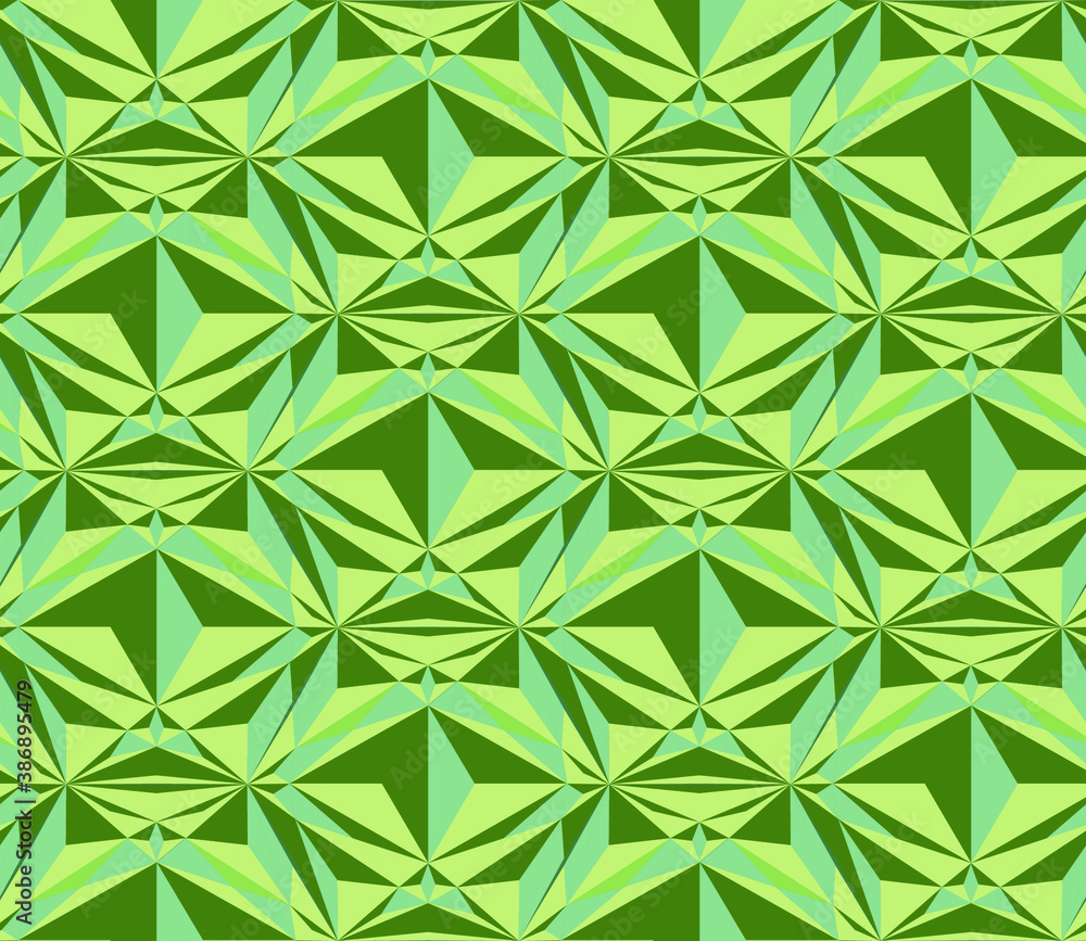 Aufkleber seamless geometric pattern with the image of crystals, triangles, faces, polygons. outlined vector d