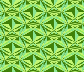 Seamless geometric pattern with the image of crystals, triangles, faces, polygons. Outlined vector design for web banner, business presentation, brand package, fabric, print, wallpaper.