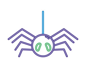 halloween spider neon style icon