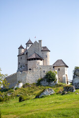 Fototapeta na wymiar Old restored Polish castle in Bobolice