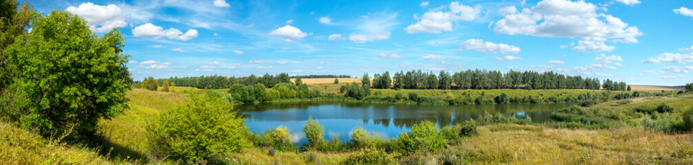 Summer landscape with lake