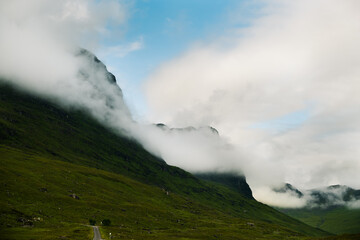 Bealach na Ba pass in the clouds, Applecross, Scotland