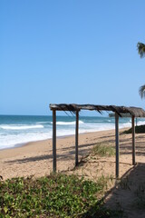 cabana on the desert brazilian beach