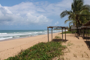 cabana on the desert brazilian beach