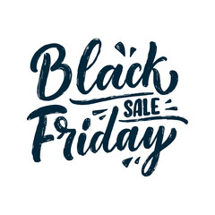 Black friday lettering in modern calligraphy style. Slogan for promotion template and sale banner. Vector