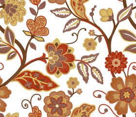 Jacobean Print Pattern Seamless, best design for celebrations, banners, wedding invitation card, fabric print.