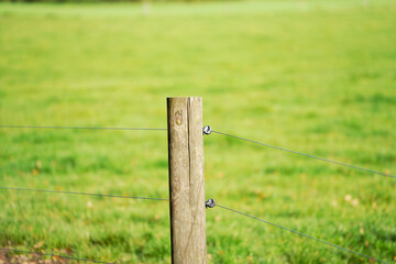 Fence wire photographed outdoors in the best of daylight