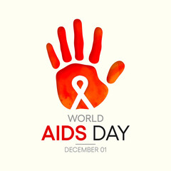 Fototapeta premium Vector illustration on the theme of World AIDS day observed each year on December 1st across the globe.