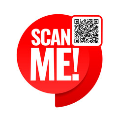 Scan me icon. Symbol or emblem. vector illustration