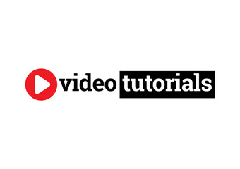 Video Tutorials icon. Symbol or emblem. vector illustration