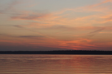 sunset over the river
