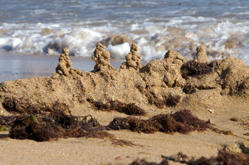 Fototapeta na wymiar Морской пляж с песком