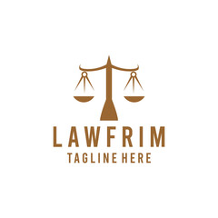 Luxury law firm logo design Vector