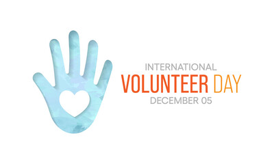 Vector illustration on the theme of International Volunteer day for social and economic development, observed each year on December 5th across the globe.
