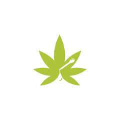 logo design oil marijuana icon vector