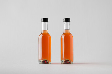 Wine Quarter / Mini Bottle Mock-Up - Two Bottles