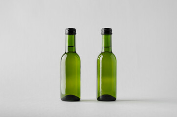 Wine Quarter / Mini Bottle Mock-Up - Two Bottles