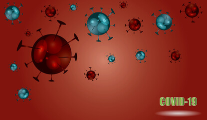 Fototapeta premium red blood cells flowing into the water