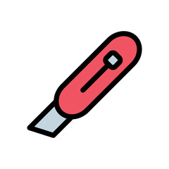 Cutter Icon Color Design Vector Template Illustration