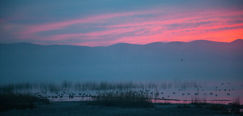 sunrise over the mountains