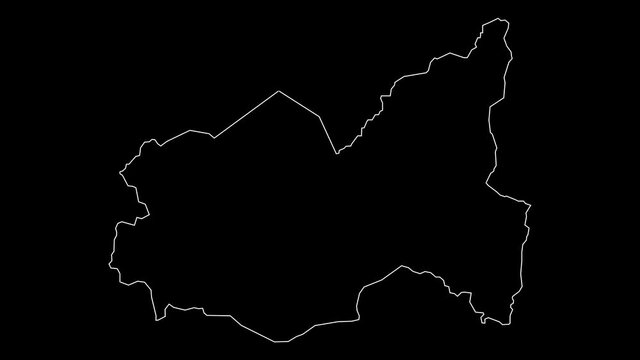 Gourma Burkina Faso province map outline animation