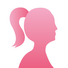 pink woman figure silhouette style icon
