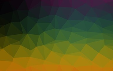 Dark Multicolor, Rainbow vector polygon abstract backdrop.