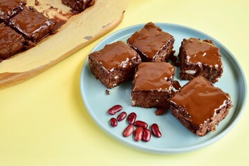 Kidney bean chocolate brownies. Vegan and gluten free