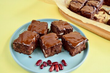 Kidney bean chocolate brownies. Vegan and gluten free