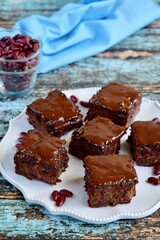 Kidney bean chocolate brownies. Vegan and gluten free
