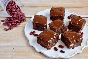 Kidney bean chocolate brownies. Vegan and gluten free