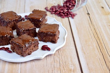 Kidney bean chocolate brownies. Vegan and gluten free