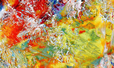 Hand drawn.Abstract art background.Color texture.Oil painting on canvas.   Modern, contemporary...
