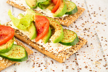 Sandwiches with avocado