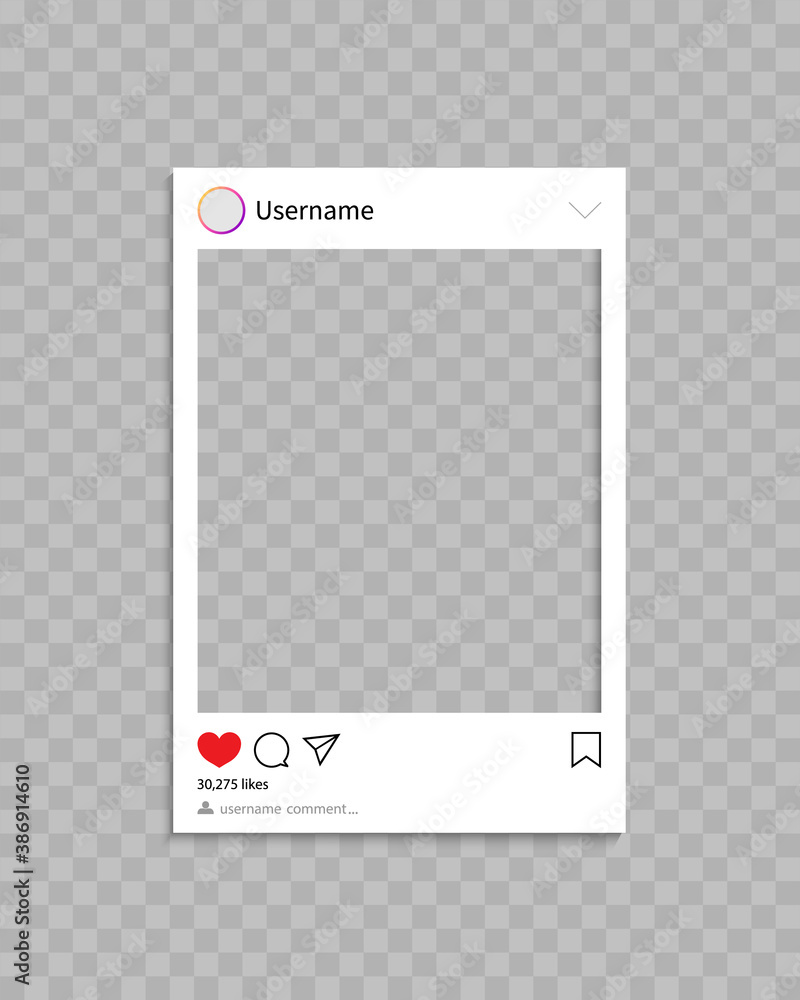 Poster frame for social post. frame for photo in social media.template of profile, post and message with in