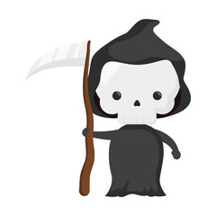 happy halloween cute death character