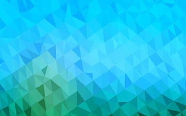 Light Blue, Green vector triangle mosaic template.
