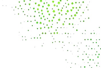Light Green vector texture with playing cards.