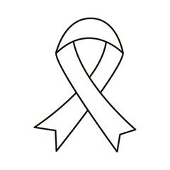 ribbon campaign cause line style icon
