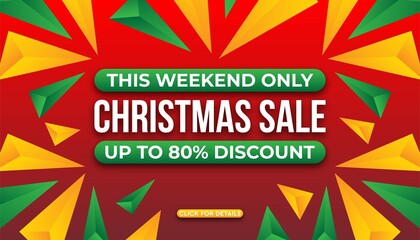 Christmas sale background template.