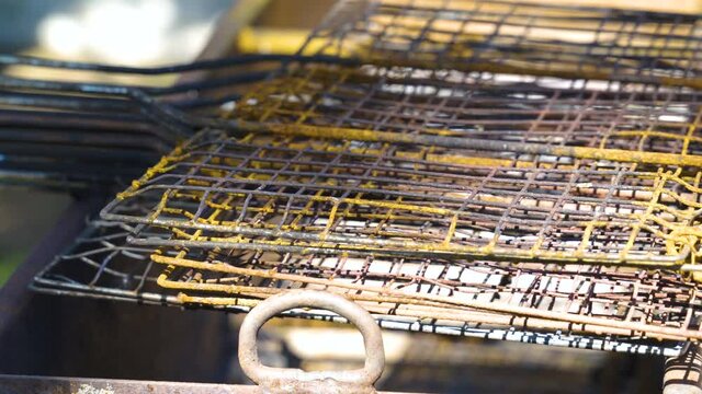 Closer look of the golden rust on the front of the car
